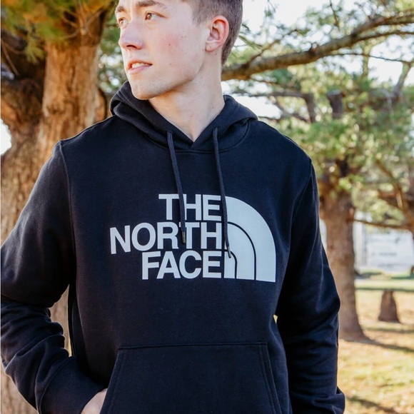 The North Face Half Dome Hoodie Mens Small Black Pullover Sweatshirt - Picture 2 of 12